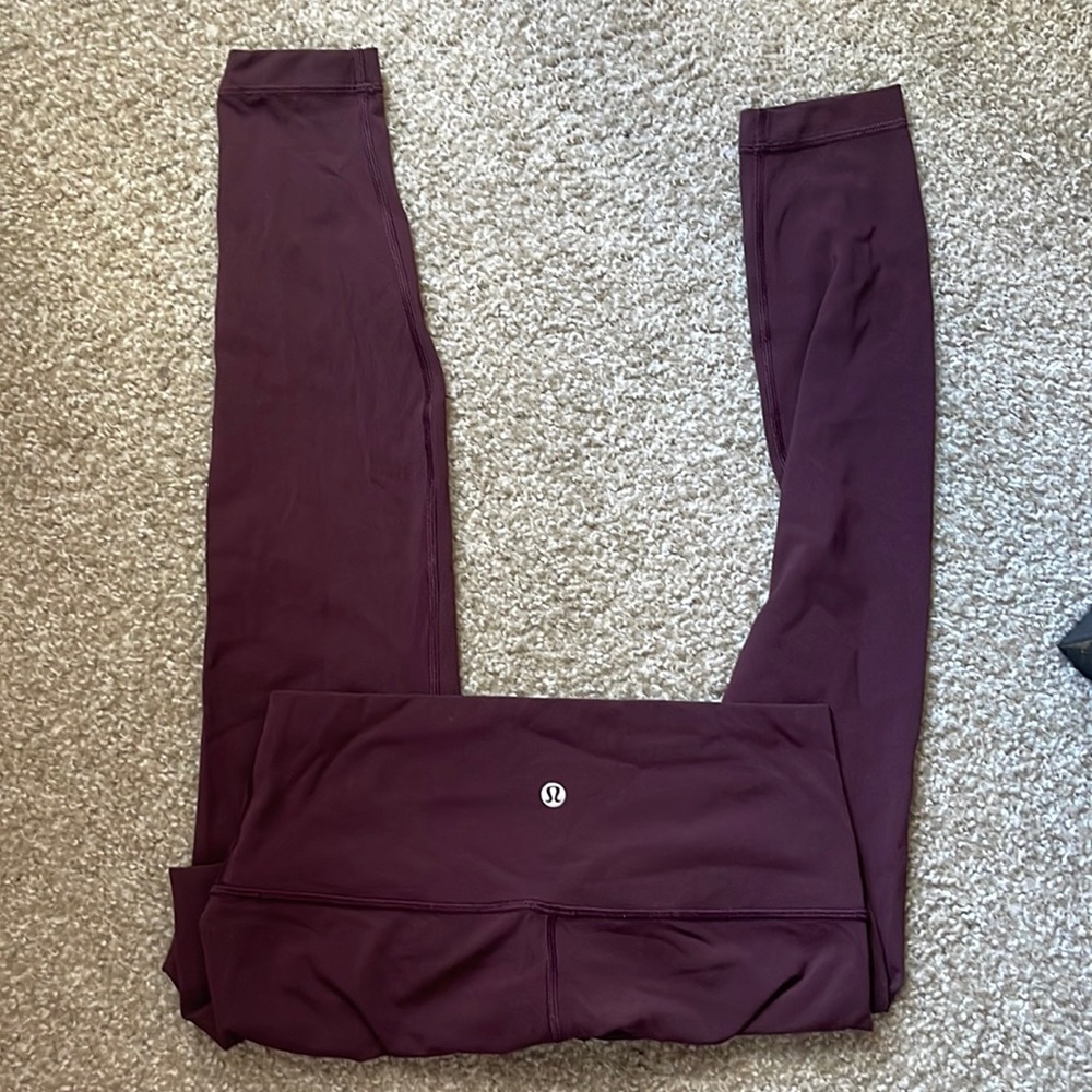 Maroon Lululemon Leggings- Size 6